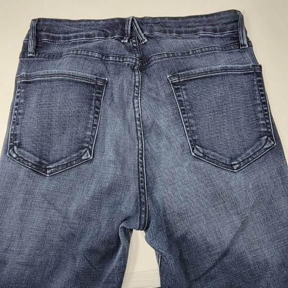 Good American 6 / 28 Good Waist Crop Skinny Women's Dark Wash Denim Blue Jeans - Picture 4 of 5